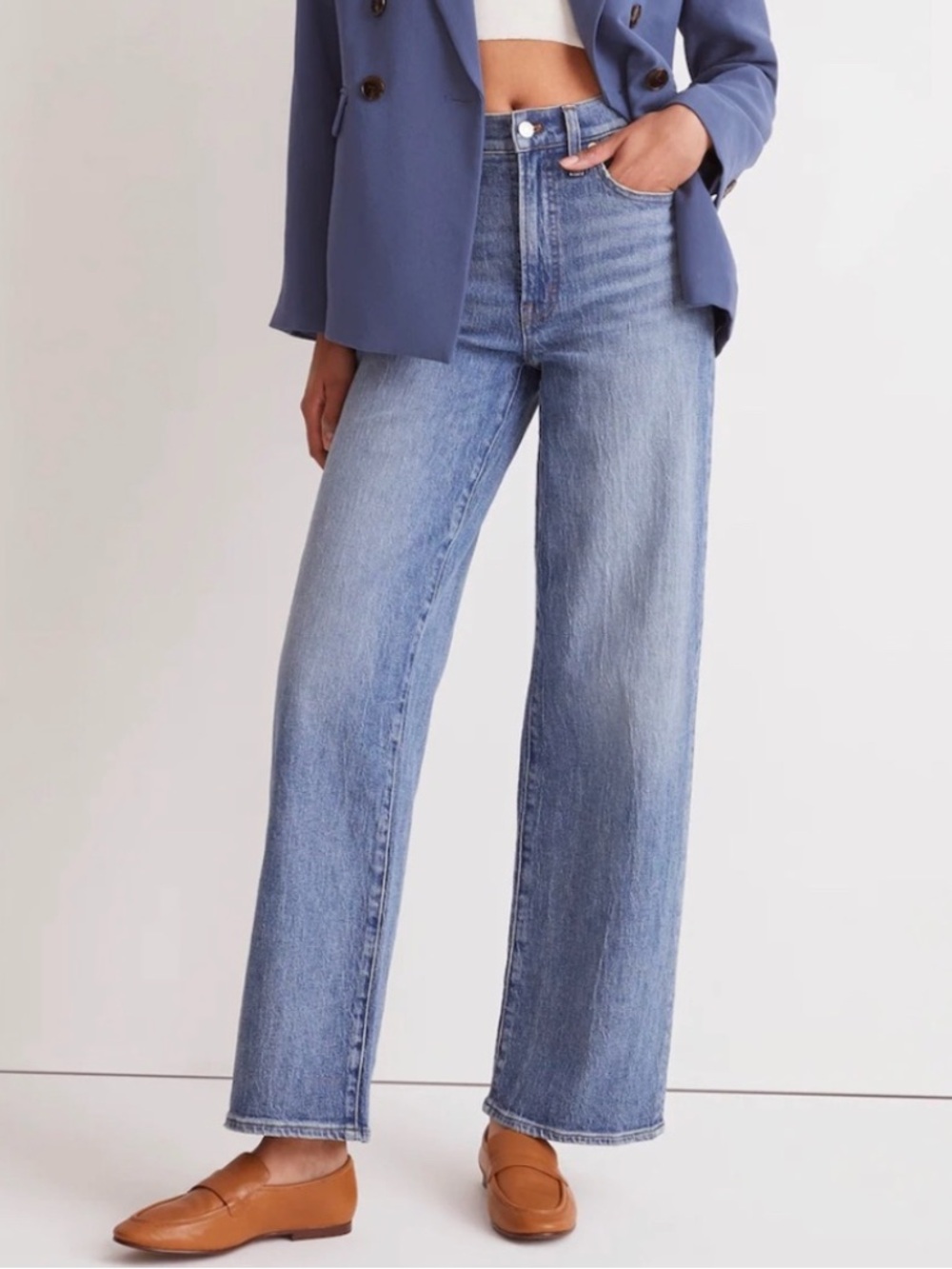 Madewell Perfect Vintage Wide-Leg Jeans Heathcote Wash (26)